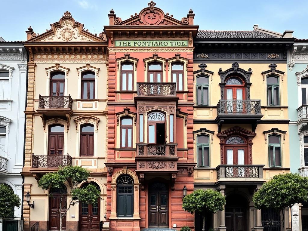 Casarões antigos na Mooca, representando a arquitetura dos bairros antigos de São Paulo Casarões antigos na Mooca, representando a arquitetura dos bairros antigos de São Paulo