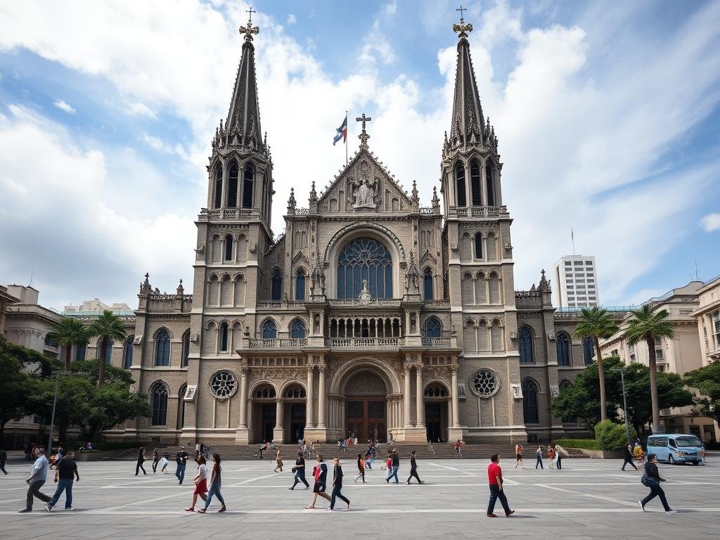 Catedral da Sé, um dos principais marcos dos bairros antigos de São Paulo Catedral da Sé, um dos principais marcos dos bairros antigos de São Paulo