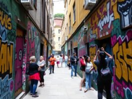 Grafites coloridos nas paredes do Beco do Batman em São Paulo, mostrando arte urbana vibrante em um roteiro fotográfico São Paulo