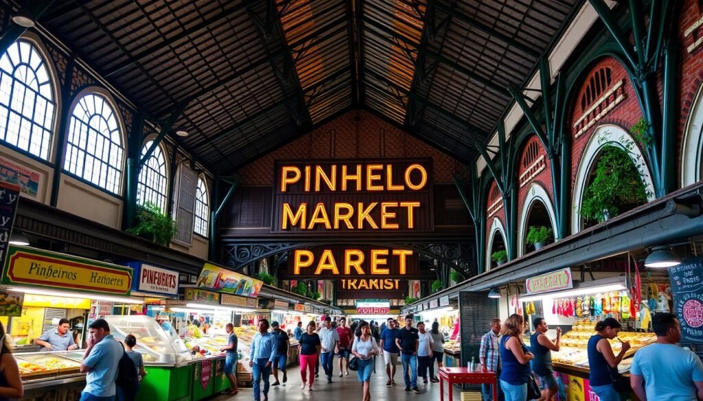 Mercado de Pinheiros, ponto histórico em um dos bairros antigos de São Paulo Mercado de Pinheiros, ponto histórico em um dos bairros antigos de São Paulo