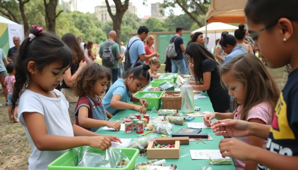 Workshop de reciclagem durante a Virada Sustentável em São Paulo Workshop de reciclagem durante a Virada Sustentável em São Paulo